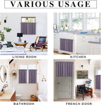RYB HOME Short Greyish Purple Blackout Curtains for Small Bedroom Window, Insulating UV Blocking Drapes for Kitchen Cafe Basement, Privacy Tiers for Bathroom Window, Width 42 by Length 36, Set of 2