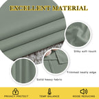 NICETOWN Short Blackout Sage Green Curtains for Bedroom - Energy Saving Thermal Insulated Solid Grommet Room Darkening Small Window Treatments for Kitchen/Cafe, 2 Panels, W34 x L50