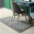 Amearea Shag Small Rug, Fluffy 2x4 Feet Throw Rugs for Bedroom Girls Living Room, Extra Soft and Fuzzy Shaggy Carpet, Non Slip, Solid Color Nursery Home Floor Decor Carpets, Grey