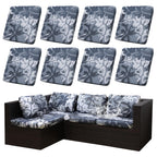 DREAHOTEXTIL 8Pcs Outdoor Cushion Covers, Elastic Patio Cushion Covers