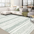 Nakagishi Boho 5x7 Area Rug Living Room Rugs Machine Washable Green