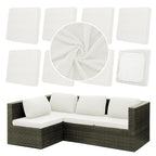 DREAHOTEXTIL 8Pcs Outdoor Cushion Covers, Elastic Patio Cushion Covers
