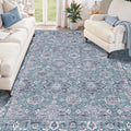SERISSA 5x7 Washable Non Slip Floral Boho Area Rug for Living Room