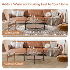 OPPODREAM Soft Area Rugs 8x10, Persian-Inspired Washable Rug, Khaki