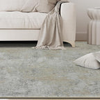 9x12 Area Rugs for Living Room Rug Washable: Abstract Large Rug for Dining Room Bedroom Carpet Non Slip 9 by 12 Indoor Modern Nursery Home Office Beige Grey