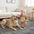 5x7 Area Rugs for Living Room Rug: Soft Fluffy Shag Light Gray Rugs for Bedroom, Non-Slip Large Fuzzy Plush Rug Indoor Floor Carpet for Nursery Kids Boys Girls Room, Dorms, Playroom, Modern Home Decor