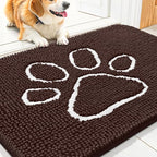 Smiry Dog Door Mat for Muddy Paws, Absorbent Non Slip Dirt Trapper, 30x20