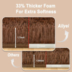Soft Runner Rugs for Bedroom Hallways, 2x5 Brown Fluffy Shag Throw Area Rug Non Slip for Bedside Dorm, Long Shaggy Furry Carpet for Nursery Living Room