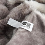 Cozy Bliss Faux Fur Throw Blanket for Couch, Fuzzy Soft Plush Thick Bubble Blanket for Sofa Bedroom Living Room, 50 * 60 Inches Tie-dye Taupe (Pack of 2)