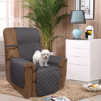 U-NICE HOME Reversible 23''Recliner Small Chair Cover, Dark Grey/Light Grey