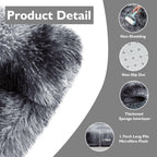 yulidayang 2x3 Area Rugs for Bedroom,Mottling Black Small Fluffy Shag Rug