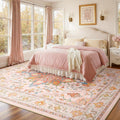 RELEANY Washable Area Rug, 8'x10', Pink/Light Pink/Colorful