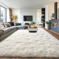 Pionblank 9x12 Area Rug, Large Area Rug for Living Room, Cream White
