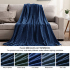 BEDELITE Fleece Blanket Soft Plush King Size Bed Blanket Navy 108"x90"