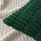 MIULEE Corduroy Decorative Throw Pillow Covers 18x18 Dark Green Pack of 2