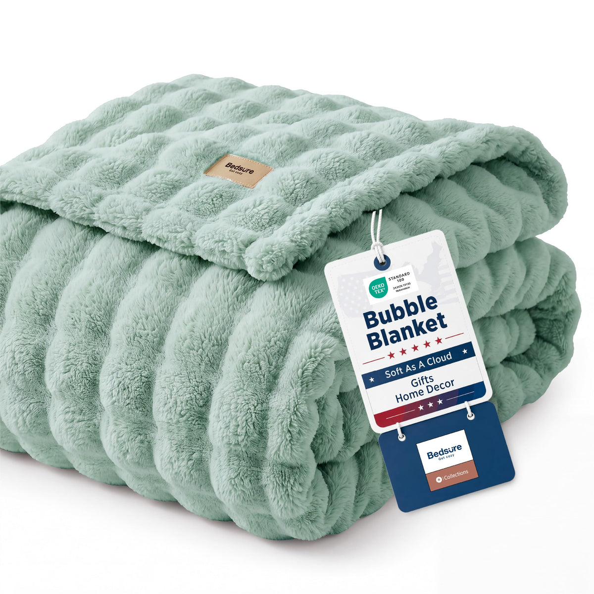 Bedsure Cloud Bubble Fleece Twin Blanket for Bed, Pink, 60"×80"