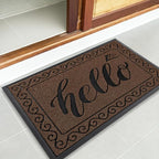 Yimobra Welcome Mats for Front Door 36x24, Heavy Duty Waterproof Outdoor Door Mat Outside Entrance, Non-Slip Low Profile Indoor Entryway Mat for Garage Patio, Coffee