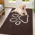 Smiry Dog Door Mat for Muddy Paws, Absorbent Non Slip Dirt Trapper, 54x32