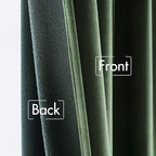 MIULEE Velvet Curtains 102 inches - Luxury Blackout Curtains for Bedroom Living Room Thermal Insulated Super Soft Window Drapes Rod Pocket & Back Tab, Olive Green, W52 x L102 inches, 2 Panels