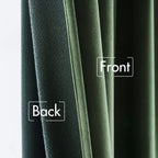 MIULEE Velvet Curtains 52x94 inches 2 Panels Olive Green Blackout Curtains