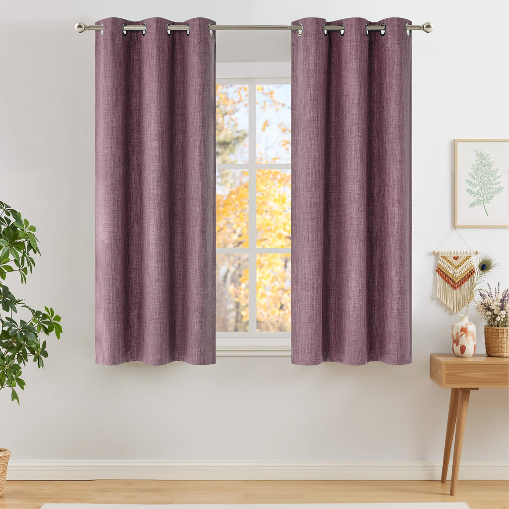 NICETOWN Grey Blackout Curtains for Bedroom 42" Wide x 63" Long 2 Panels
