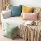 MIULEE Decorative Throw Pillow Covers for Couch 16x16 Inch Dusty Blue