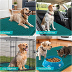 OLANLY Dog Door Mat for Muddy Paws 54x24, Absorbs Moisture and Dirt, Absorbent Non-Slip Washable Doormat, Quick Dry Chenille Mud Mat for Dogs, Entry Indoor Entryway Carpet for Inside Floor, Lake Blue