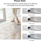 Hallway 3x10 Runner Rug - Vintage Non-Slip Long Rug for Entryway Low-Pile Washable Medallion Runner Rugs for Hallway Waterproof Traditional Runner Rug Indoor Thin Rug for Kitchen (Ivory/Beige)
