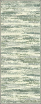 Lansny Modern Abstract Runner Rug 2x6, Sage Green Grey Washable Entryway Runner Non-Slip Soft Hallway Rug Runner Thin Print Faux Wool Carpet for Kitchen Bedroom Laundry Room Indoor