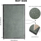 Mibao Dirt Trapper Door Mat for Indoor Outdoor, Waterproof All-Season, All-Weather Doormat, Heavy Duty Non-Slip Entrance Rug, Low Profile Absorbent Entrance Mat Carpet, 30" x 18", Green