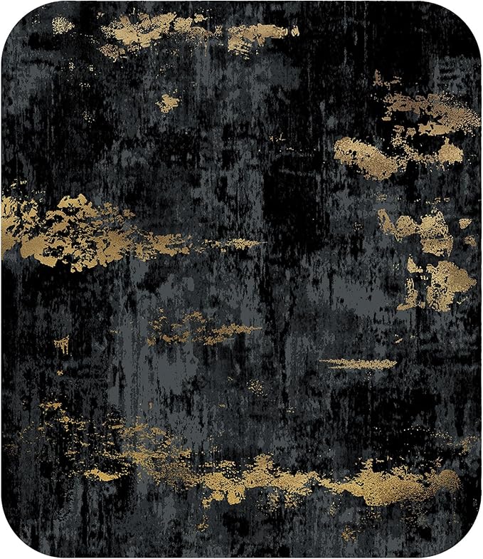 RELEANY Washable Runner 2'x6' Abstract Area Rug for Hallway Blue Gray — 6' (Round)