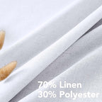 H.VERSAILTEX Elegant Natural Linen Blended Energy Efficient Light Filtering Linen Semi Sheer Textured Curtains/Nickel Grommet Window Treatments Panels/Drapes (Set of 2, Bright White, 52" x 45")