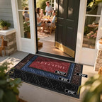 Yimobra Welcome Mat Outdoor Indoor, All-Season Waterproof Front Door Mat Outside Entrance, All-Weather Heavy Duty Non-Slip Doormat, Low Profile Porch Patio Entrance Mats, 47x32, Red