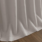Nanspring Stone Grey Linen Curtains 90 Inches Long for Living Room Simple Modern Light Filtering Semi Sheer Curtain Back Tab and Rod Pocket Neutral Luxury Drapes for Bedroom Office 52x90, 2 Panels