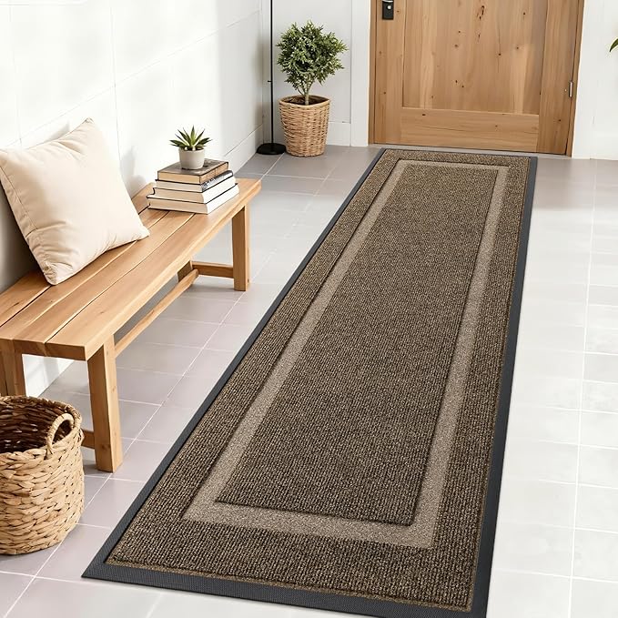 OLANLY Front Door Mat Outside 71x23, All-Season Heavy-Duty Rubber Doormat