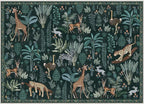OPPODREAM Animal Soft Area Rugs 5x7, Washable Black Rug with Non Slip Backing, 5 x 7 Faux Cashmere Low-Pile 5x7 Carpet