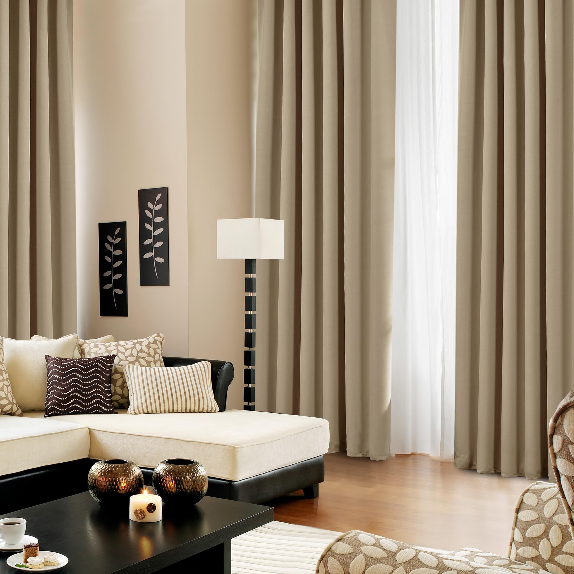 Deconovo Blackout Curtains for Bedroom, Living Room Curtains 95 Inches Long