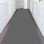 KOZYFLY Extra Long Runners for Hallways 3x14 ft Washable Kitchen Runner Non Slip Rubber Backed Hallway Rug Cotton Entryway Runner Rug Floor Carpet for Indoor Hall, Kitchen, Stair, Grey/Dark Grey
