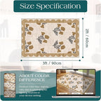 Front Door Mat Outside Entrance - 2x3 Spring Floral Non-Slip Washable Doormat Indoor Outdoor Door Mat Beige Vintage Farmhouse Entry Rug Small Throw Rugs for Entryway Kitchen Front Porch Decor