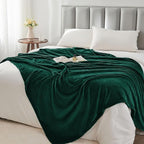 BEDELITE Fleece Blanket Twin Size Forest Green Throw Blankets for Couch & Bed, 300GSM Luxury Plush Cozy Fuzzy Blanket 60x80 inches, Super Soft Warm Lightweight Throw Blanket for Travel Camping