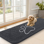 OLANLY Dog Door Mat for Muddy Paws 59x20, Super Absorbent Chenille Mud Mat