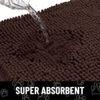 Smiry Dog Door Mat for Muddy Paws, Absorbent Non Slip Dirt Trapper, 36x24