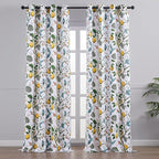 Topfinel Floral Curtains & Drapes Coquette Winter Blackout Elegant Vintage Farmhouse Country Hummingbird Patterned Grommet Curtains for Dining Living Room Sliding Glass 2 Panels 96 inch Long