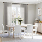 Nanspring Light Gray Linen Curtains for Living Room 84 Inches Long 2 Panels Set Rod Pocket Back Tab Simple Modern Light Filtering Boho Coastal Room Decor Grey Sheer Curtain for Bedroom 52x84