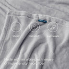 Bedsure GentleSoft Fleece Blankets King Size Light Grey - Bed Blanket Soft Lightweight Plush Cozy Fuzzy Luxury Microfiber, 108x90 inches
