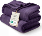 Bedsure Fleece Blanket Twin Blanket Purple - 300GSM Soft Lightweight Plush Cozy Twin XL Blankets for Bed, Sofa, Couch, Travel, Camping, 66 inch X 90 inch