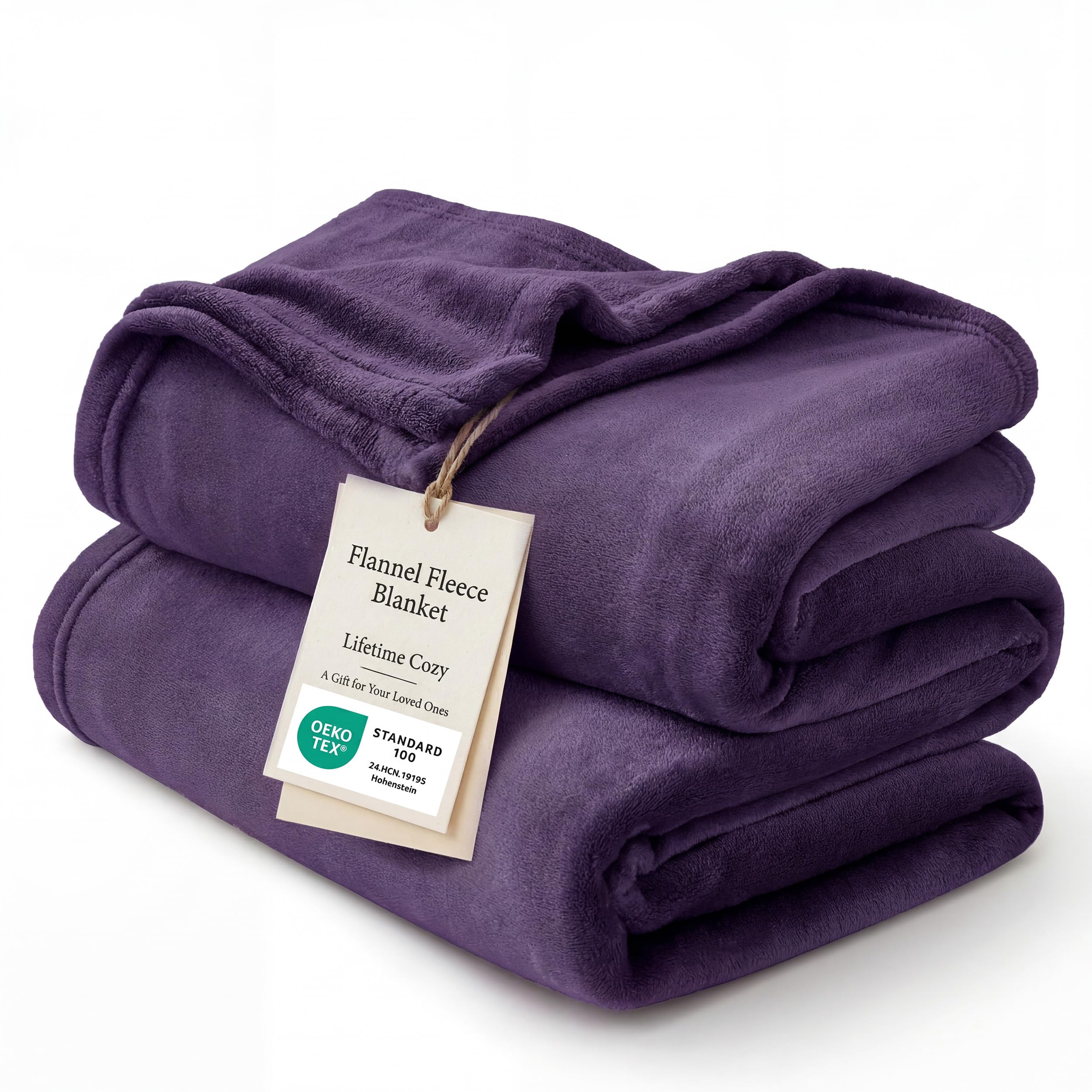 Bedsure GentleSoft Fleece Bed Blankets Large Size Purple - Soft Lightweight Fuzzy Cozy Luxury Oversized King Blanket Microfiber, Room Home Decor Gifts for Women and Men, 120x120 inches