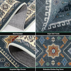 HEBE Boho Kitchen Rug Sets 3 Piece with Runner Non Slip Kitchen Rugs and Mats Washable Kitchen Mats for Floor Thick Kitchen Floor Mat Carpet Runner Rugs for Hallway Laundry Holiday Decor
