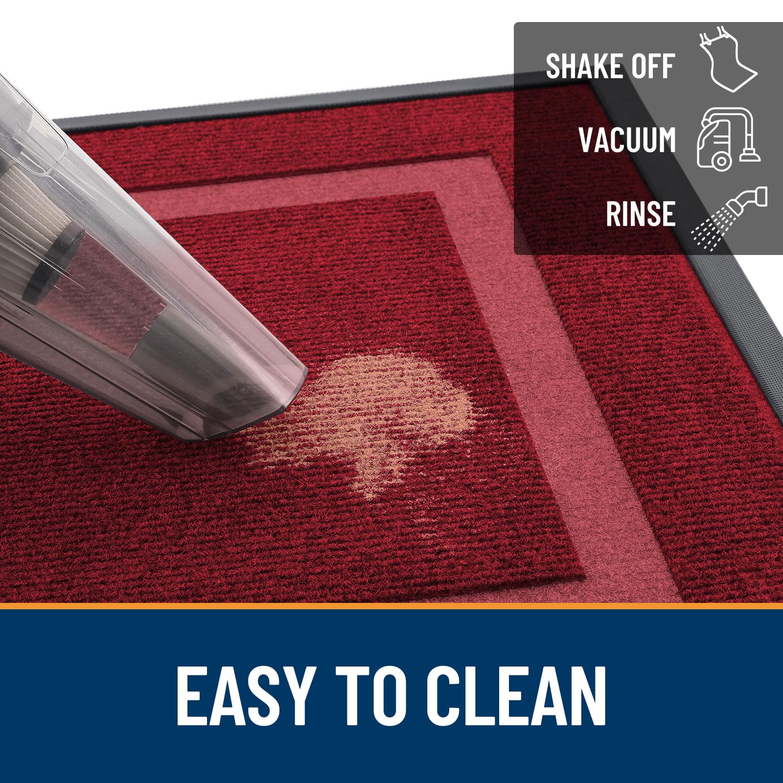 OLANLY Front Door Mat Outside 59x30, All-Season Heavy-Duty Rubber Doormat