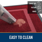 OLANLY Front Door Mat Outside 47x30, All-Season Heavy-Duty Rubber Doormat